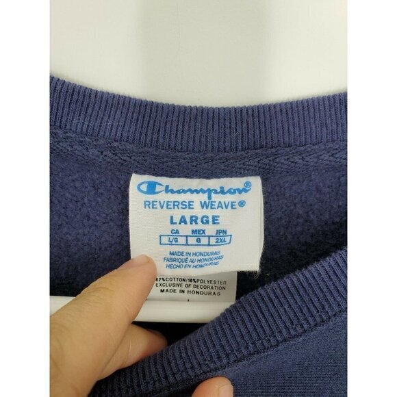 Champion Reverse Weave Script Fleece Sweatshirt Embroidered‎ Womens Large - Picture 6 of 6
